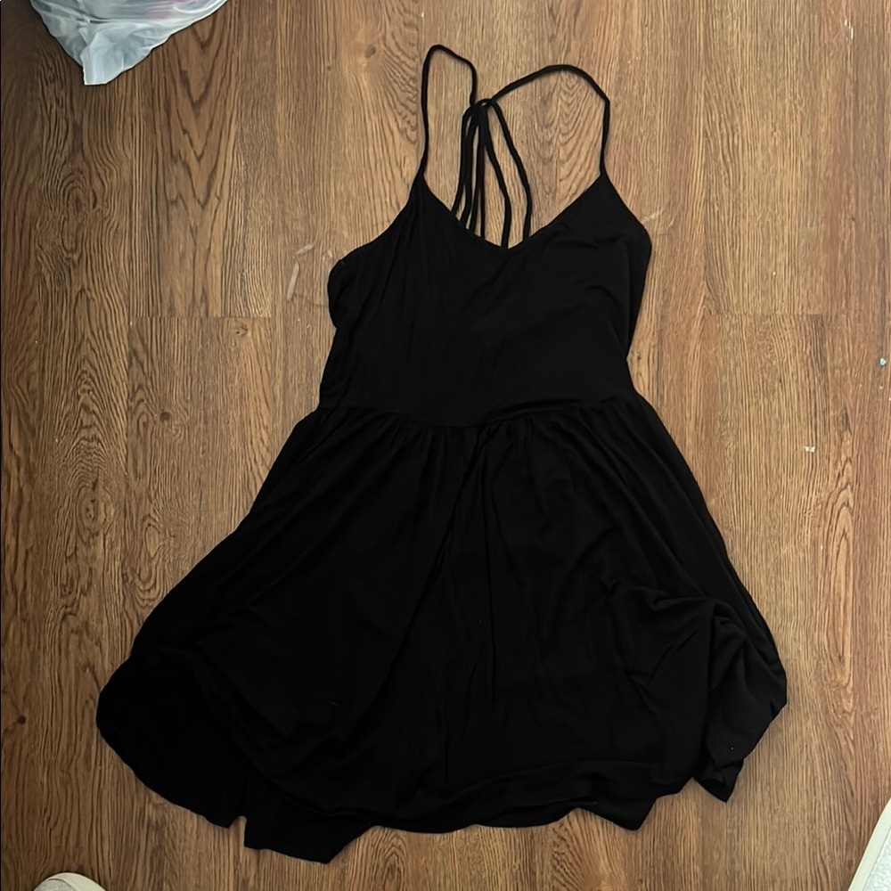 Elegant Black Spaghetti Strap Dress